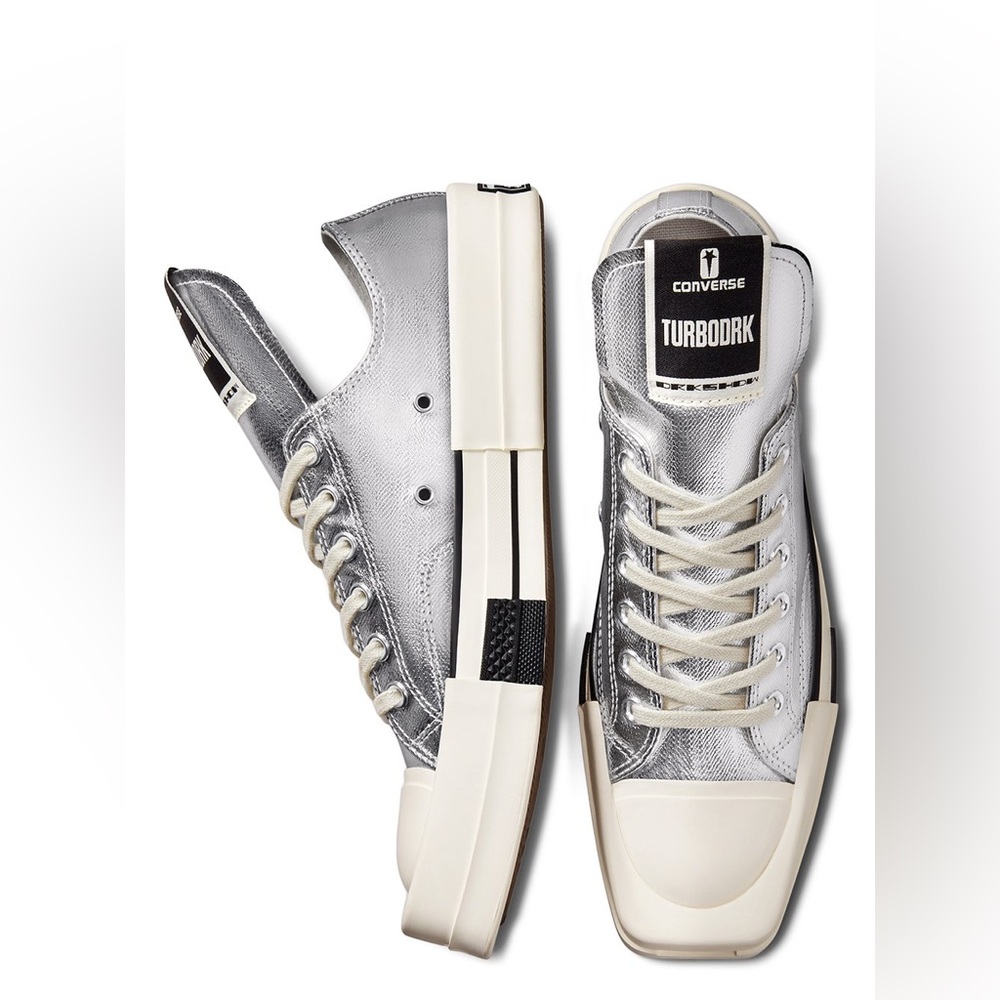 Rick Owens x Converse turbodrk silver lows